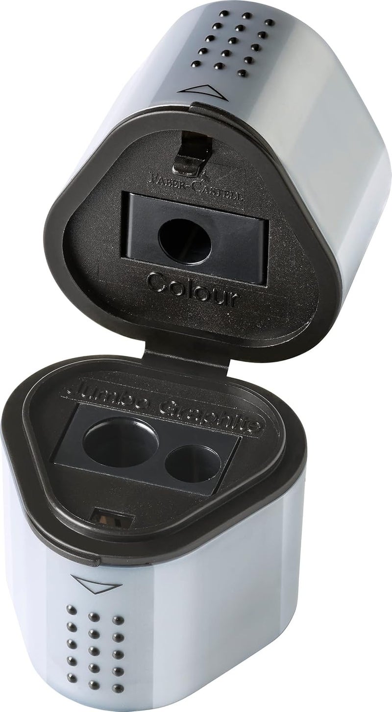 FABER-CASTELL Grip Trio Pencil Sharpener: Silver - Image 2
